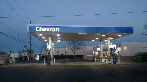 Chevron station canopy