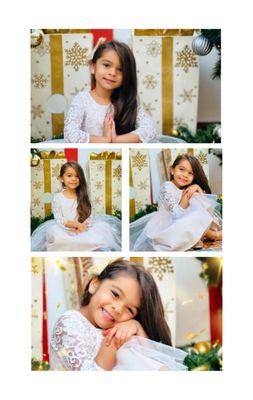 Collage of mini Session Christmas portrait