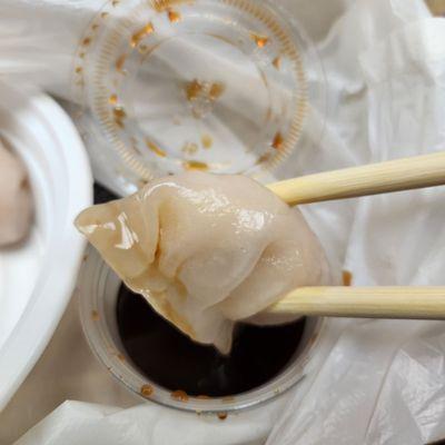 Steamed shrimp dumplings from Number One Chinese Restaurant