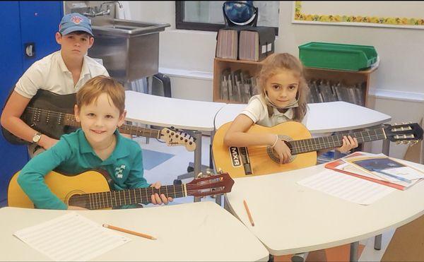 Group Guitar class at a local school!