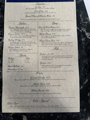 Menu front