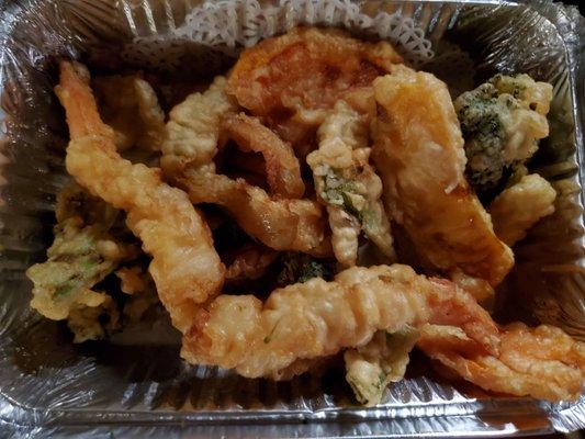 shrimp and veg tempura