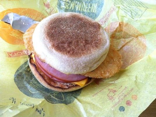 Try adding your hash brown to your breakfast sandwich! It's tasty and convenient.