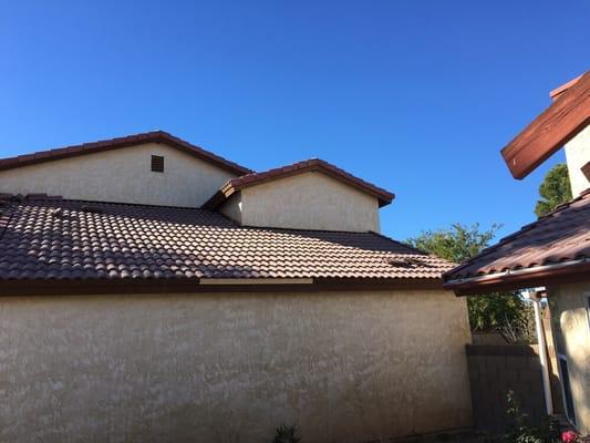 Concrete tile roof that we replaced the underlayment.