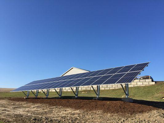 Ground Mount array - Premier builders in Mount Horeb