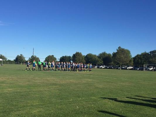 Team morning and referee greeting