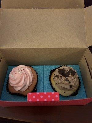 Strawberry Cupcake and Chocolate Cream Cupcake