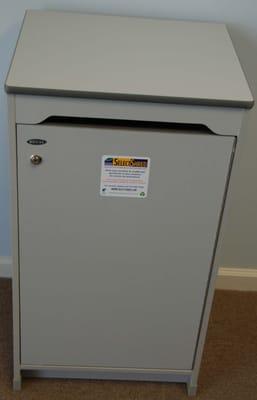 Locked Console to Secure Documents for on site shredding