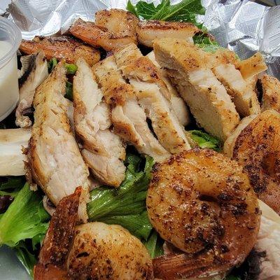 Grilled Shrimp and Chicken Salad