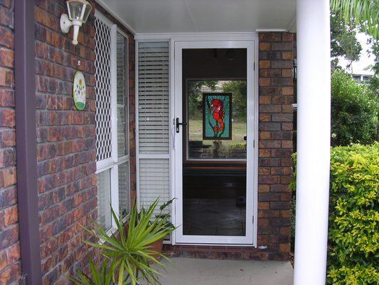 Crimsafe Single Security Screen Door System White