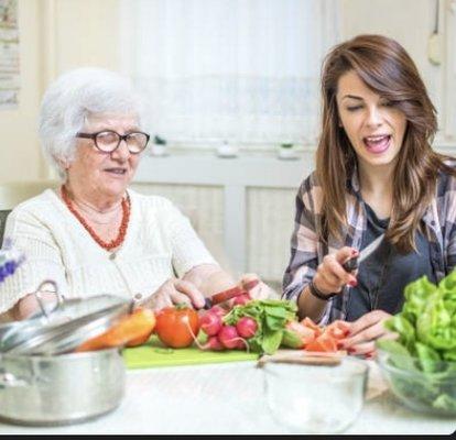 With the help of our caregivers, your loved one will enjoy healthy meals.