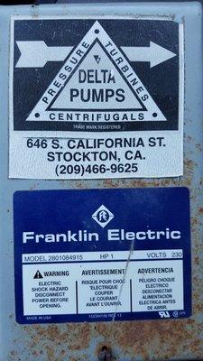 Thank you Delta Pump for being our family pump people for I'm guessing over 50 plus years.