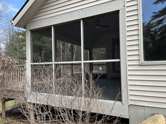 Screened in porch we did in Haslett.