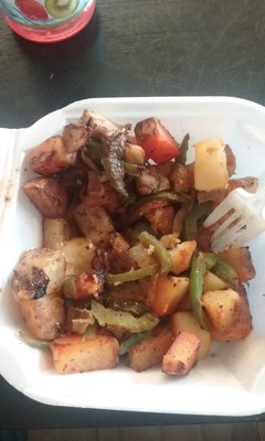 Home fries from Neptune pizza.....that was supposed to be cooked well extra extra well done.but instead.I was served this