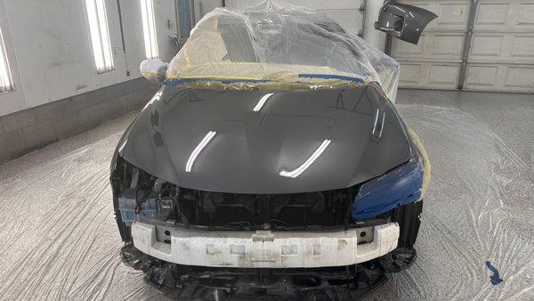 Body work painted hood