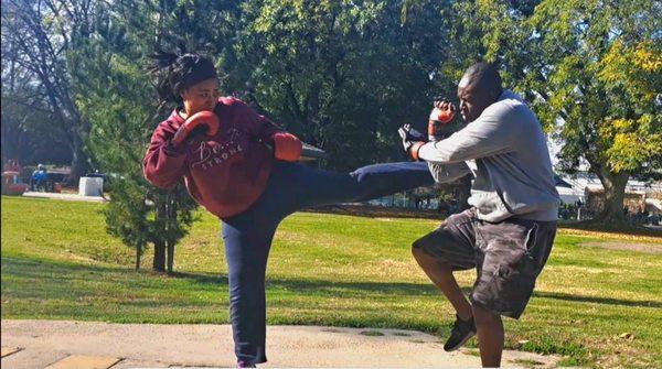 Training at Van Nuys memorial park