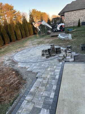 Extension and fire pit in progress