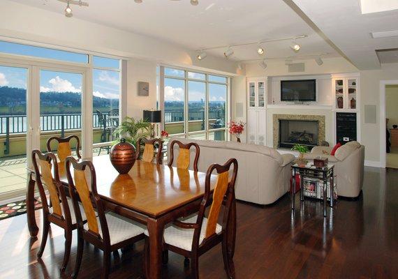 Fifth floor kitchen with balcony walkout. Robinson Sotheby's International Realty.