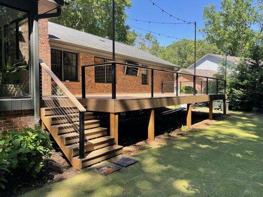 Deck Remodel with Cable Railing