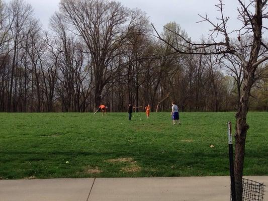 Open area for soccer or baseball practice