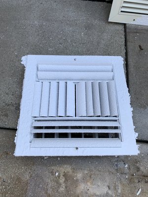 Dining Room Vent, that was not removed before they re-textured.