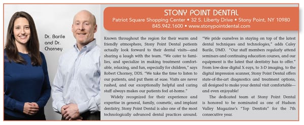 2015 Hudson Valley Magazine "Top Dentists" article