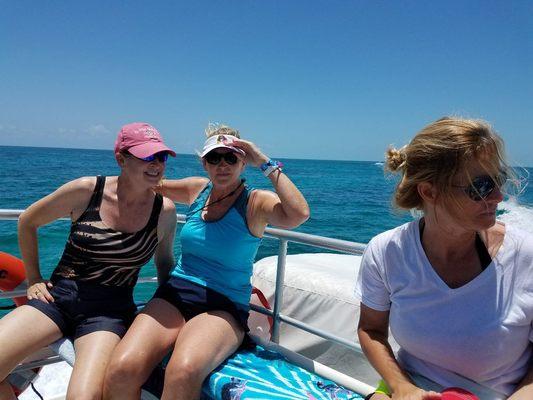 Bathing in the Florida Sun before taking a dip in the aqua blue water of the Florida Keys