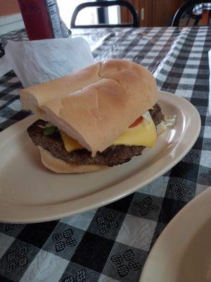 Half burger poboy