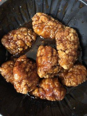 Honey bbq boneless wings