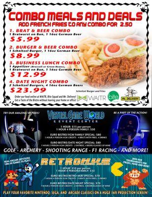 Drink, Food,Gaming Combo Specials