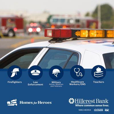 Are you a hero in our community?  Whether you're a police officer, firefighter, nurse, teacher or military, we salute your dedication!