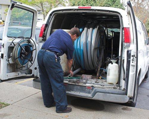 Truck Mount Carpet cleaning system.