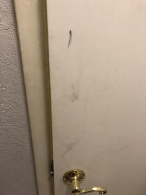 On the bathroom door