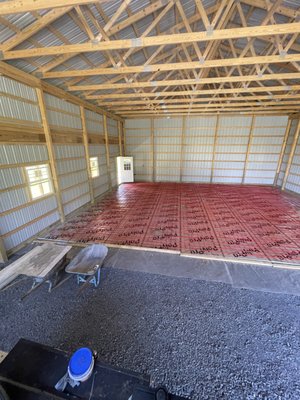 Radiant floor heating we  installed