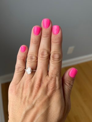 Powder gel manicure