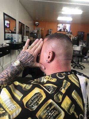 High Bald Razor Fade