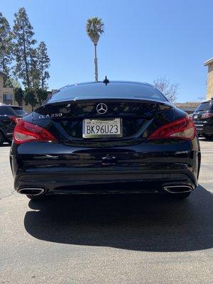 My Mercedes Benz CLA 250 after detail