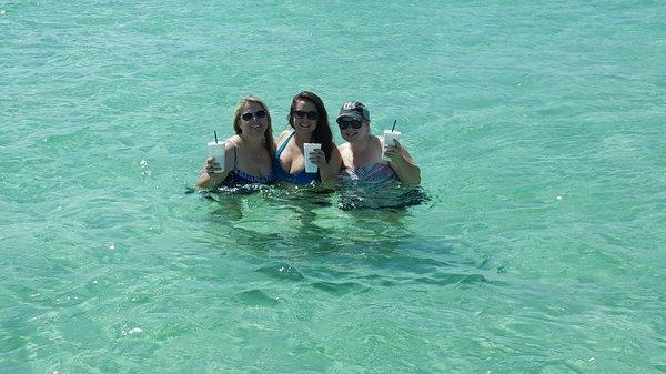 Bachelorette party at Crab Island