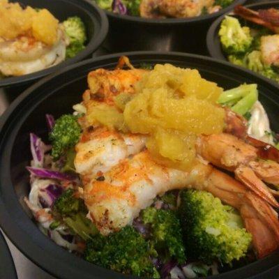 Brunswick GA Shrimp, Pineapple Jalapeno Salsa, Tri Colored Coleslaw! Only $12