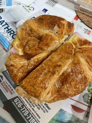 croissant breakfast sandwich