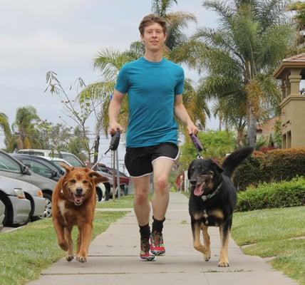 Sam running with Deuce and Hooper