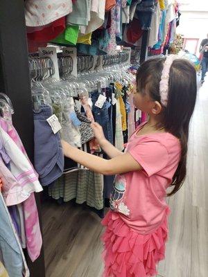 Granddaughter shopping