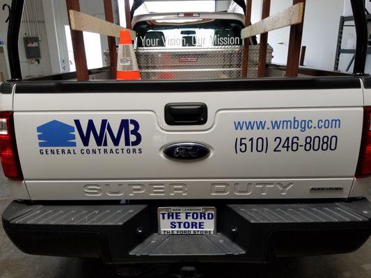 Our Rear Truck Branding