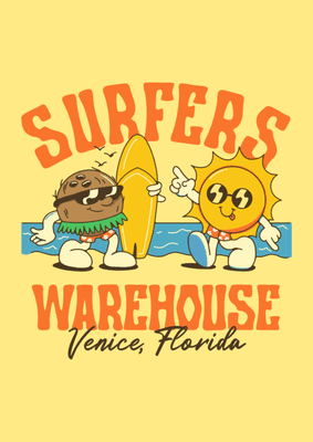 Surfers Warehouse yellow shirt