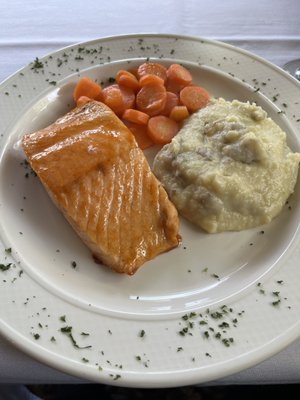 Salmon with honey and sriracha