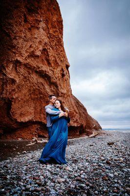 Heather & Mark - 1 year anniversary shoot in Chimney Bluff State Park.