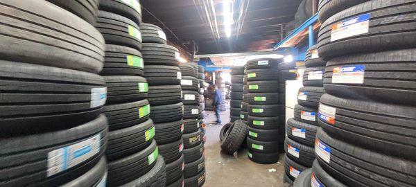 Stacks of tires