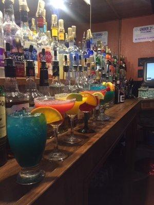 Specialty drinks at Time Out Sports Bar