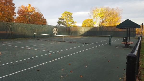 One of our Har-Tru clay tennis courts.