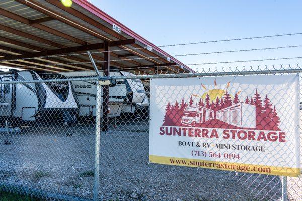 Razor wire perimeter fencing for security at Sunterra Storage